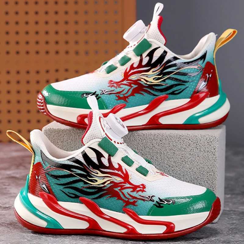 Fashion Children Walking Shoes 2025 Spring New Breathable Comfort Colorful Sports Shoes Mesh Rotating Buckle Running Shoes Kids W250207