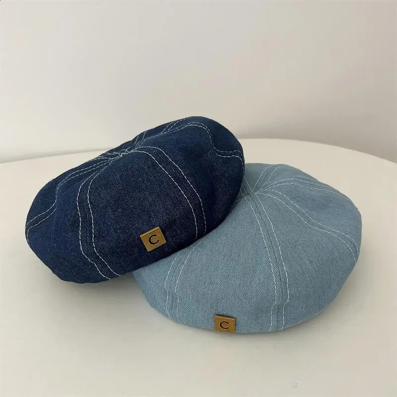 Korea Denim Baby Hat Fashion Girls Boys Baby Hat Spring Autumn Kids Beret Hats Soft Baby Caps Kids Accessories 250206