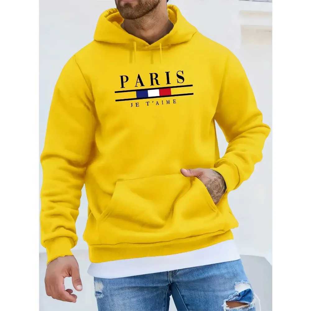Paris Print Hoodies Mens Womens Fleece Casual Sweatshirts Harajuku Loose Long Sleeve Pullover Hip Hop Streetwear Gothic Hoodie W250207