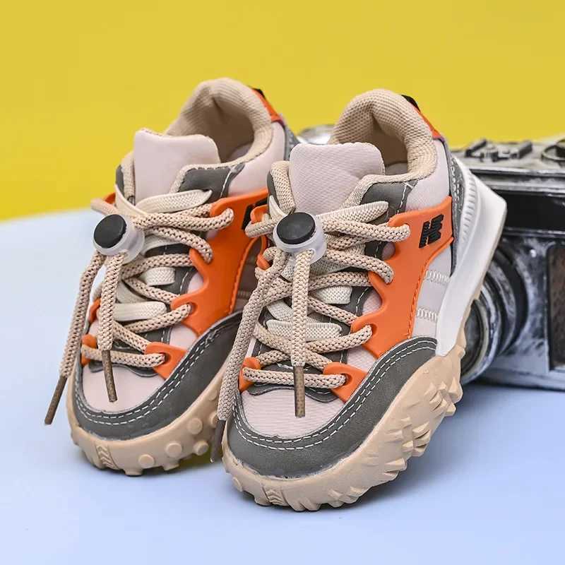 Children Sport Shoes Winter Autumn Baby Cotton Shoes Girls Fashion Color Matching Clunky Sneakers Boys Warm Soft Running ShoesXJ250318