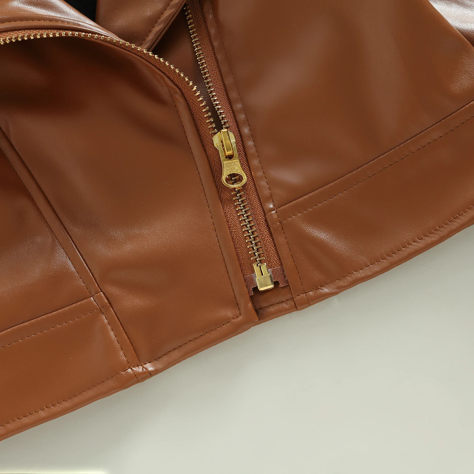 Kid Boys Leather Jacket Solid Color Girls Coats Kids Casual Style Children Jackets Spring Autumn Clothes For Boys 250206