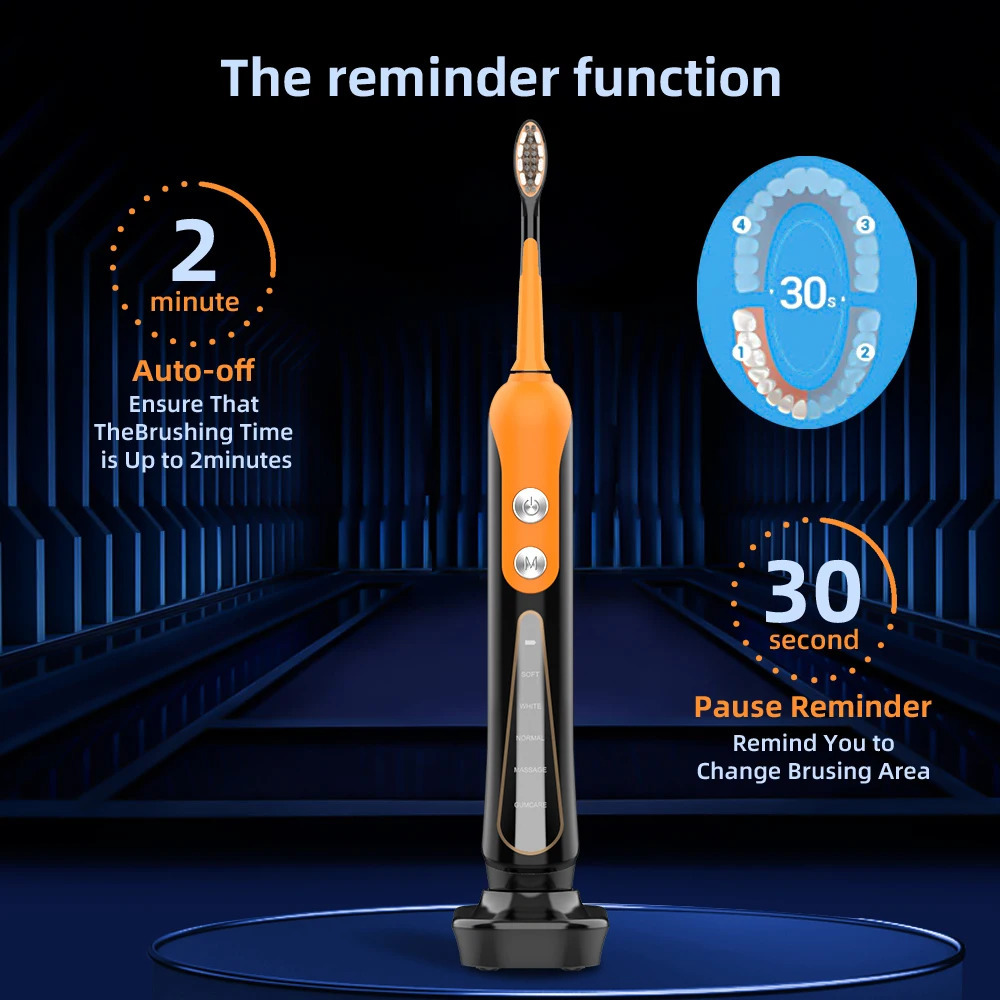 SUBORT S9 Sonic Electric Toothbrush Cordless USB Rechargeable Whitening Toothbrush Waterproof Ultrasonic Automatic Tooth Brush 250206