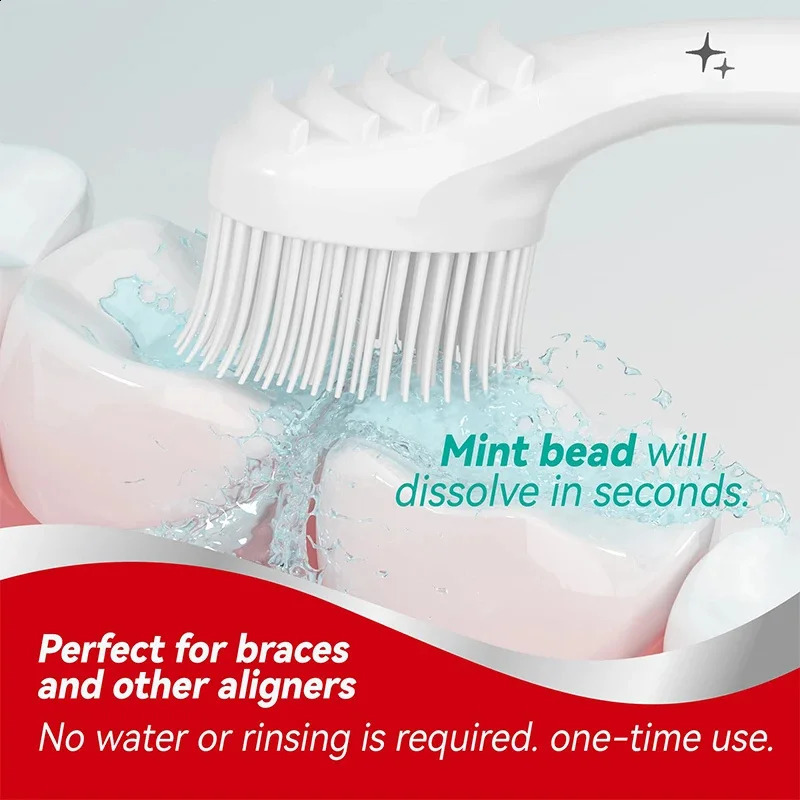 20PCS Portable el Travel Toothbrush Mini Exploded Bead Toothbrush Disposable Adult Cleaning Toothbrush 250206