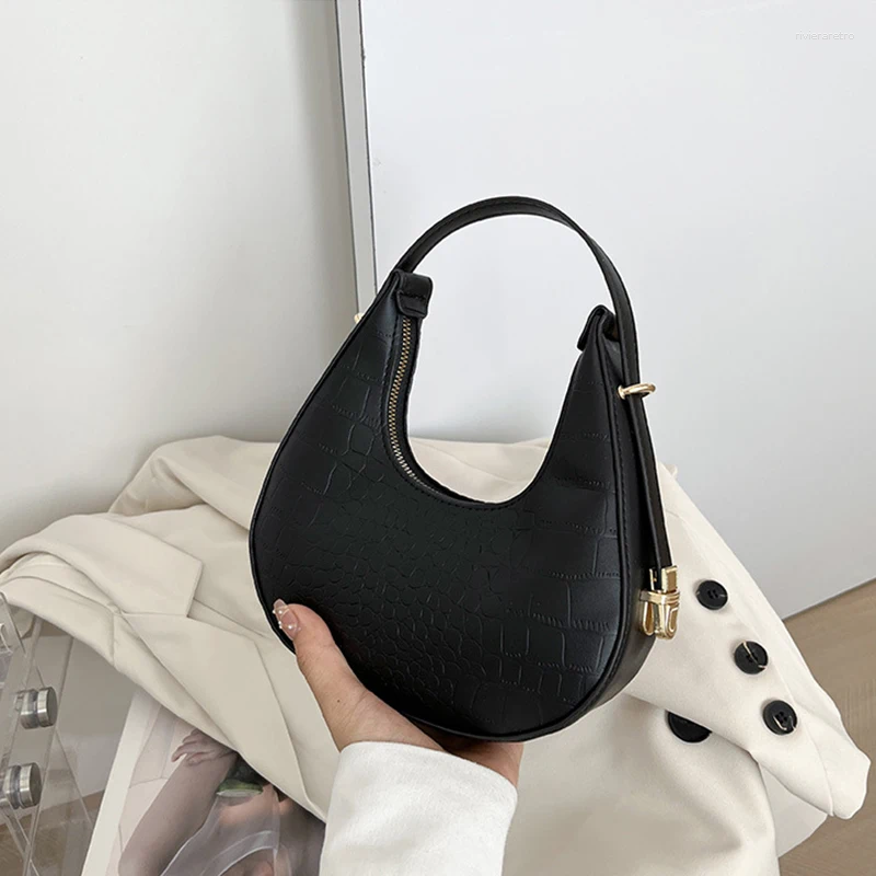 Totes Crescent-shaped Shoulder Bag For Women Fashion Underarm Designer Ladies Armpit Handbag Daily Use Phone Purse