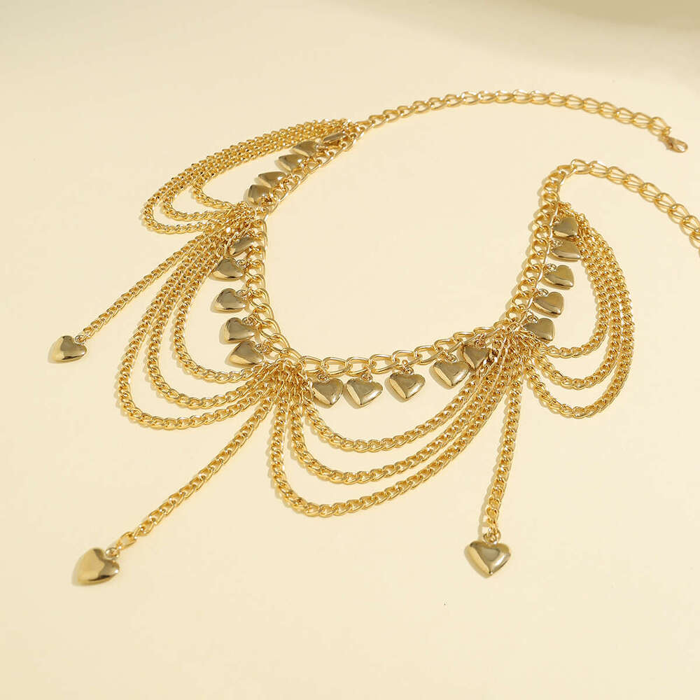 Ingemark Multilayer Butterfly Ball Love Heart Pendant Tassel gerie Chain Waist Belly Belt Women Summer Bikini Body Jewelry