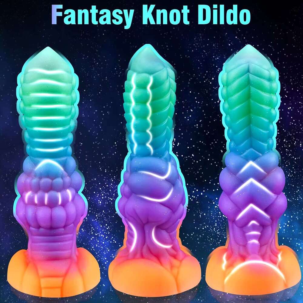 Masturbator Colorful Glow-in-the-Dark Plug Soft Liquid Silicone Rear Anal Expansion Sex Toys Adult Female Dildo