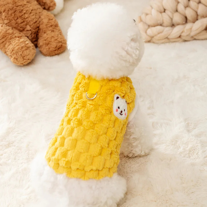 Winter Dog Clothes for Small Dogs Fleece Pet Dog Coat Jacket Dog Vest Cute Bear Puppy Clothing Chihuahua Costume Pet Supplies 250206