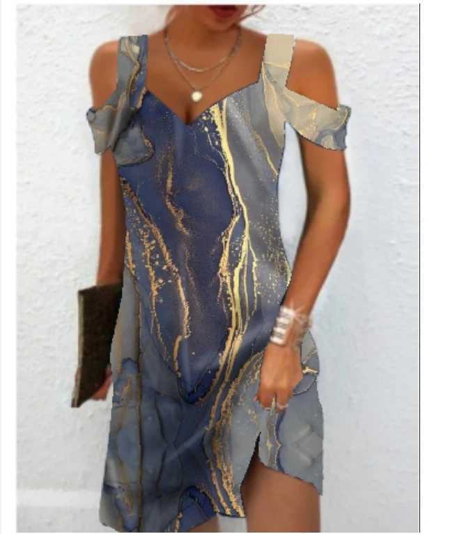 Fashion Party Dress For Women Summer Ele Floral Printed Vintage Dress Casual Lady A-Line DressXJ2500207