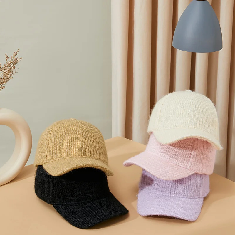 Adult Winter Big Size Baseball Cap Lady Warm Knitted Hats Dad Outdoors Warm Sport Hat Men Caps 55-59cm 60-65cm 250206