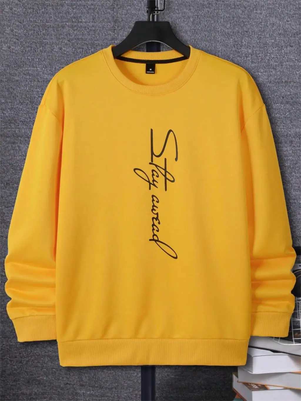 Autumn and winter mens sports shirts with letter patterns and shoulder down hoodies are trending towards wool loose and comfortable clothing W250207