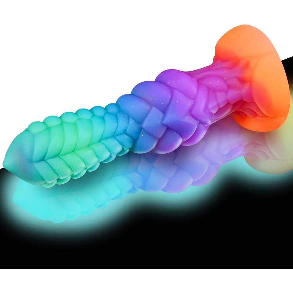 Masturbator Colorful Glow-in-the-Dark Plug Soft Liquid Silicone Rear Anal Expansion Sex Toys Adult Female Dildo