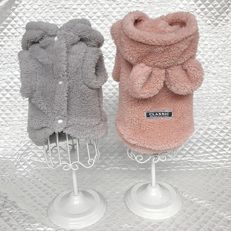 Fleece Dog Hoodie Winter Pet Dog Clothes for Dogs Coat Jacket Soft Ropa Perro French Bulldog Clothing for Dogs Pets Clothing Pug 250206