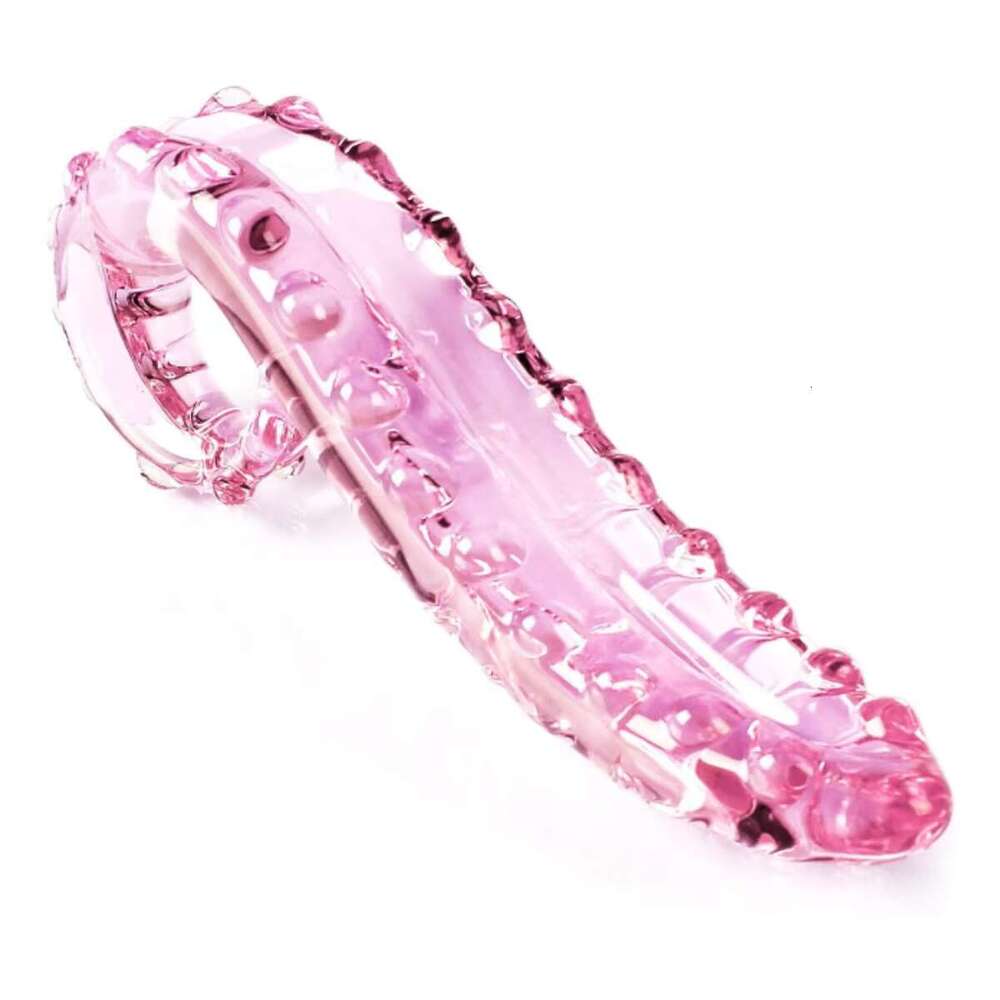 Female Adult Sex Simulation Dildo Tongue Crystal Erotic Glass Masturbator Anal Plugs Rear End Toys