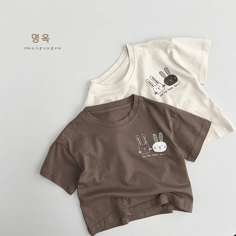 Summer Children T-Shirts 1-8Y Boys Girls Cotton Print Cartoon Short Sleeve T Shirts Tops Tees Toddler Wear Tshirt Kids Clothing 250207