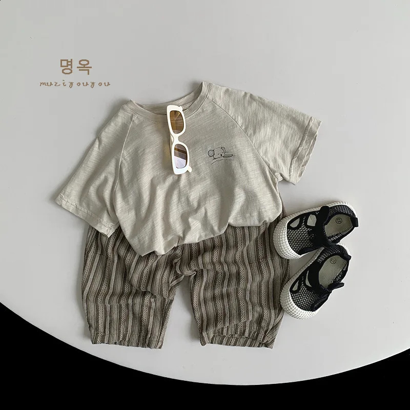 Summer Children Short Sleeve T Shirts Cotton Thin Baby Boy Girl Cartoon Tees Toddler Casual Versatile Tops Kids Clothes 250207