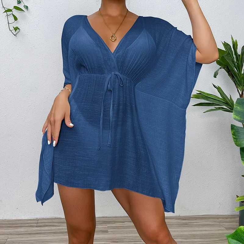 Summer Beachy Cover Up BIKINI Women Beach Dress Cover-Ups Swimsuit Fashion Loose Solid Beachwear Bathing SuitXJ2500207
