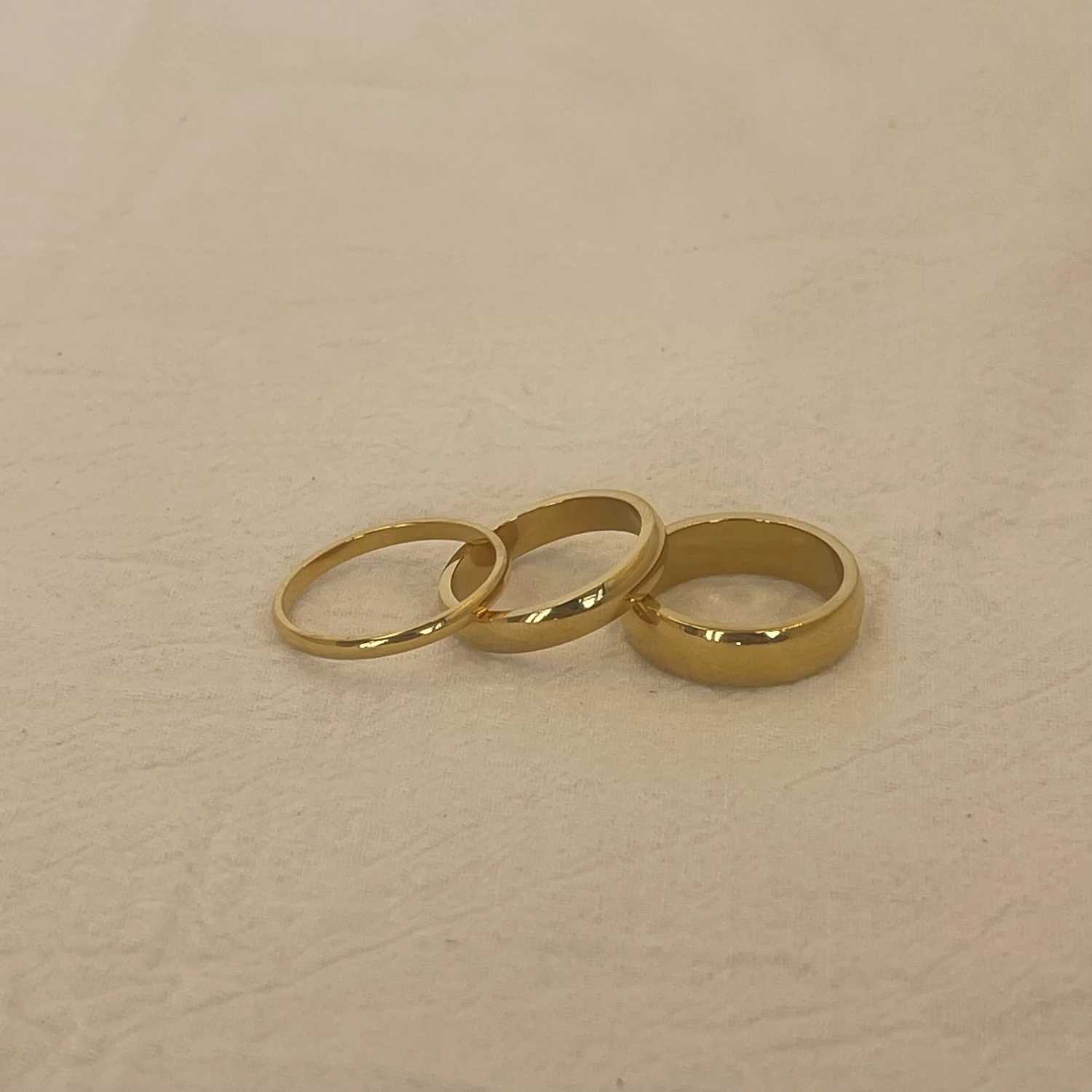 18K gold-plated couple rings for women and men wedding engagement jewelry W250207