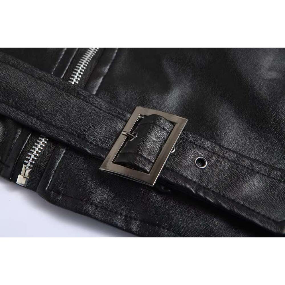 Men's Leather Jacket Men PU Jacket Motorcycle Fashion Slim Fit Leather Coat