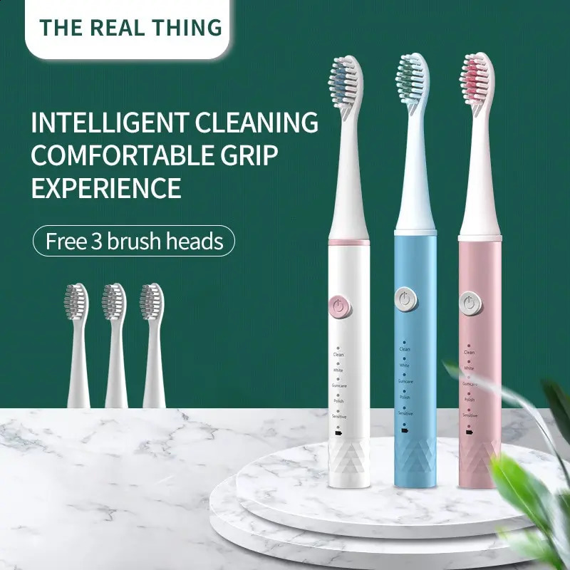Jianpai Adult Blue Pink Sonic Electric Toothbrush Adult 5-gear Mode USB Charging IPX7 Waterproof Sonic Electric Toothbrush 250206