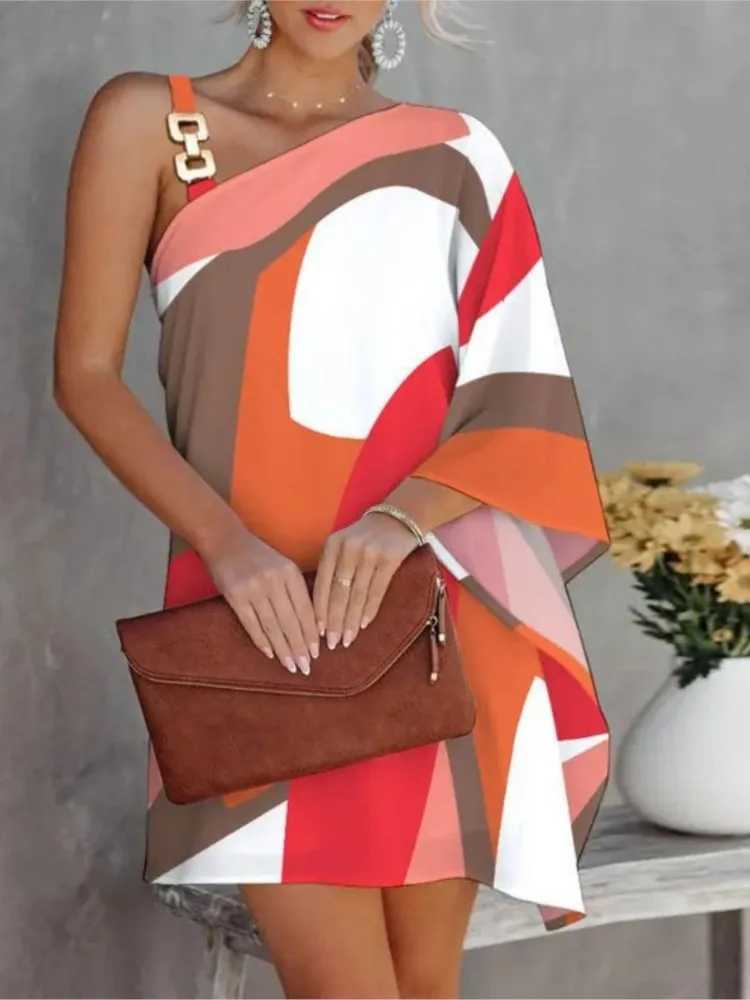 Summer Print Women Dress Fashion Sexy Loose Ele Casual Dresses Fe Office Clubwear Party Dress Robe Femme New 2024XJ2500207