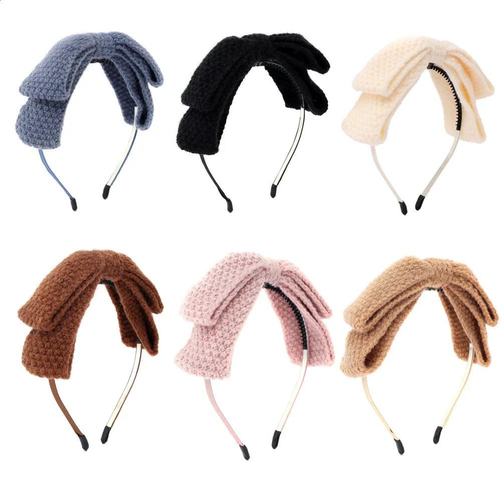001Q Granular flannel Hairband Cute Hairpins Girls Hair headband Barrettes Solid hand Kids Headwear Fashion Hair Accessories 250207