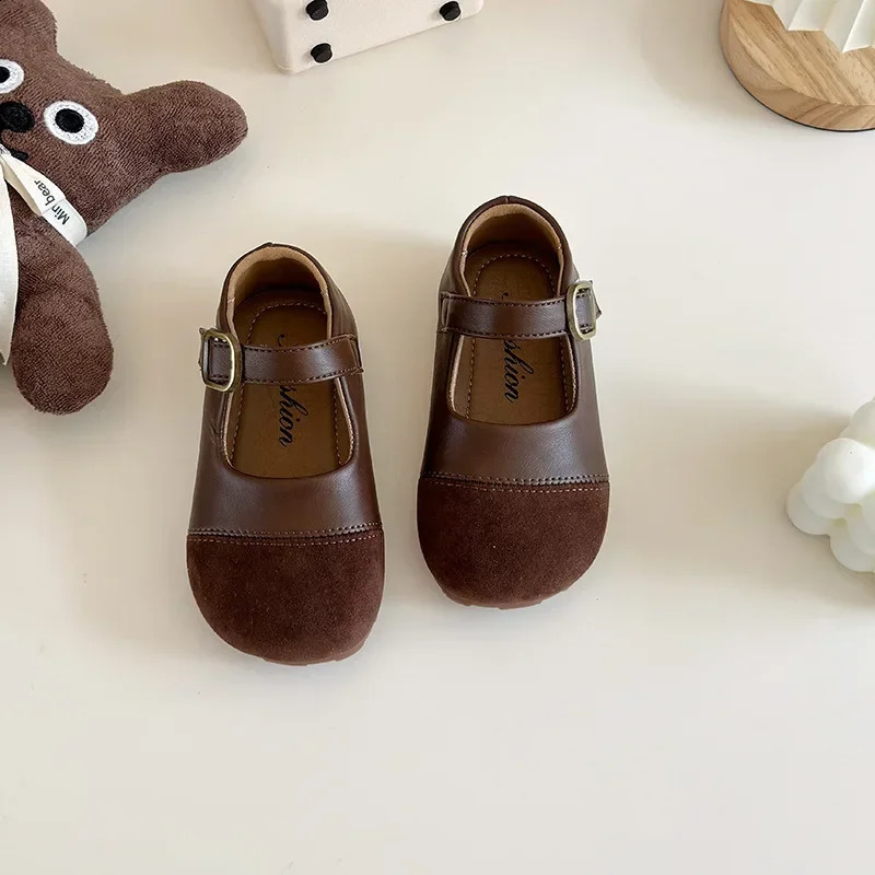 Children Leather Shoes for Girls Autumn Fashion Korean Style Soft Bottom Anti-slippery Princess Versatile Chic Shoes 250206