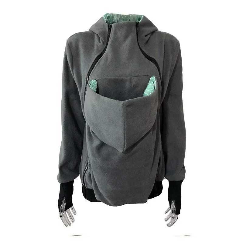 Mother Kangaroo Hoodies Maternity Jacket Thick Coat Pregnant Women Sweater Parenting Child Winter Autumn Spring 2024 Clothes W250207