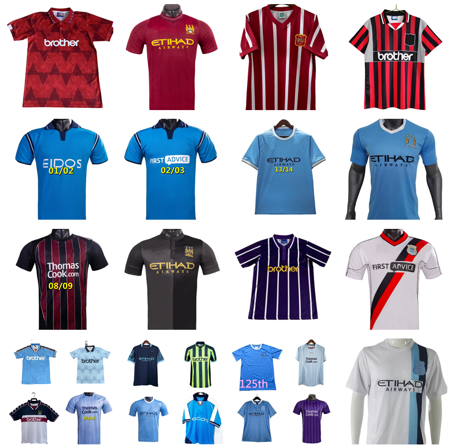 2000 2011 2012 Retro Man Citys DZEKO Soccer Jerseys 94 96 97 98 99 00 11 12 13 14 15 16 Haaland EIDOS Gallagher WEAH Tevez Kun Aguero BALOTELLI WEAH Kompany football Shirts