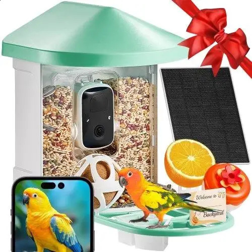 2K HD Smart Bird Feeder with AI Camera - Automatic Bird Species Identification and Capture 250207