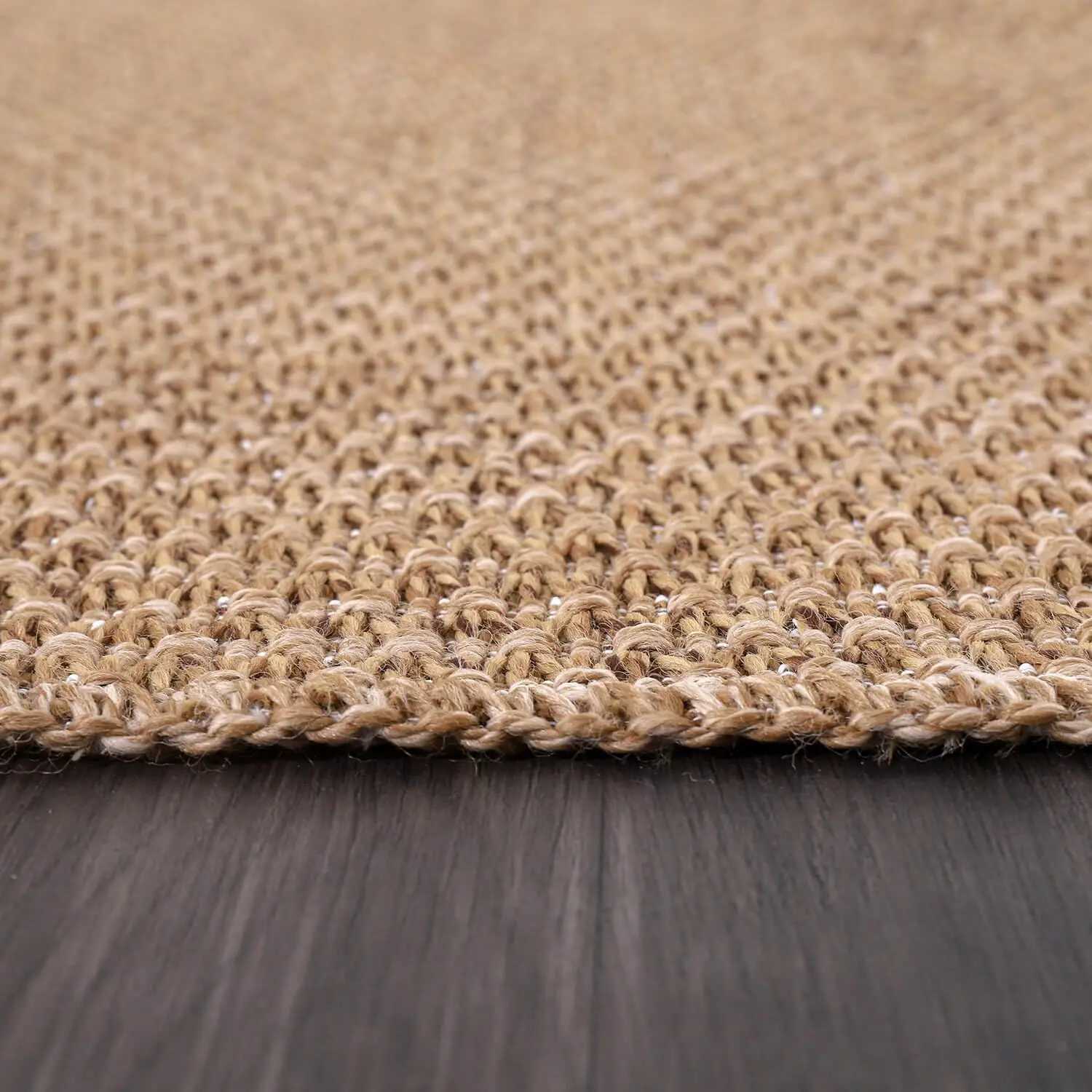 Easy Jute Rug 8x10 Indoor Outdoor Natural Color Farmhouse Area Rugs for Living Room Kitchen Washable Easy to Clean Solid Boho Z250206
