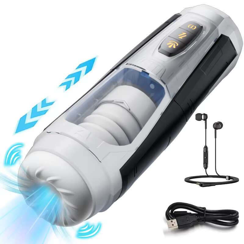 Automatic Male Masturbator Stroker Cup with 4 Pump and 7*7*7 Rotating Licking Sucking Massager Modes Adult Sex Toys For Men