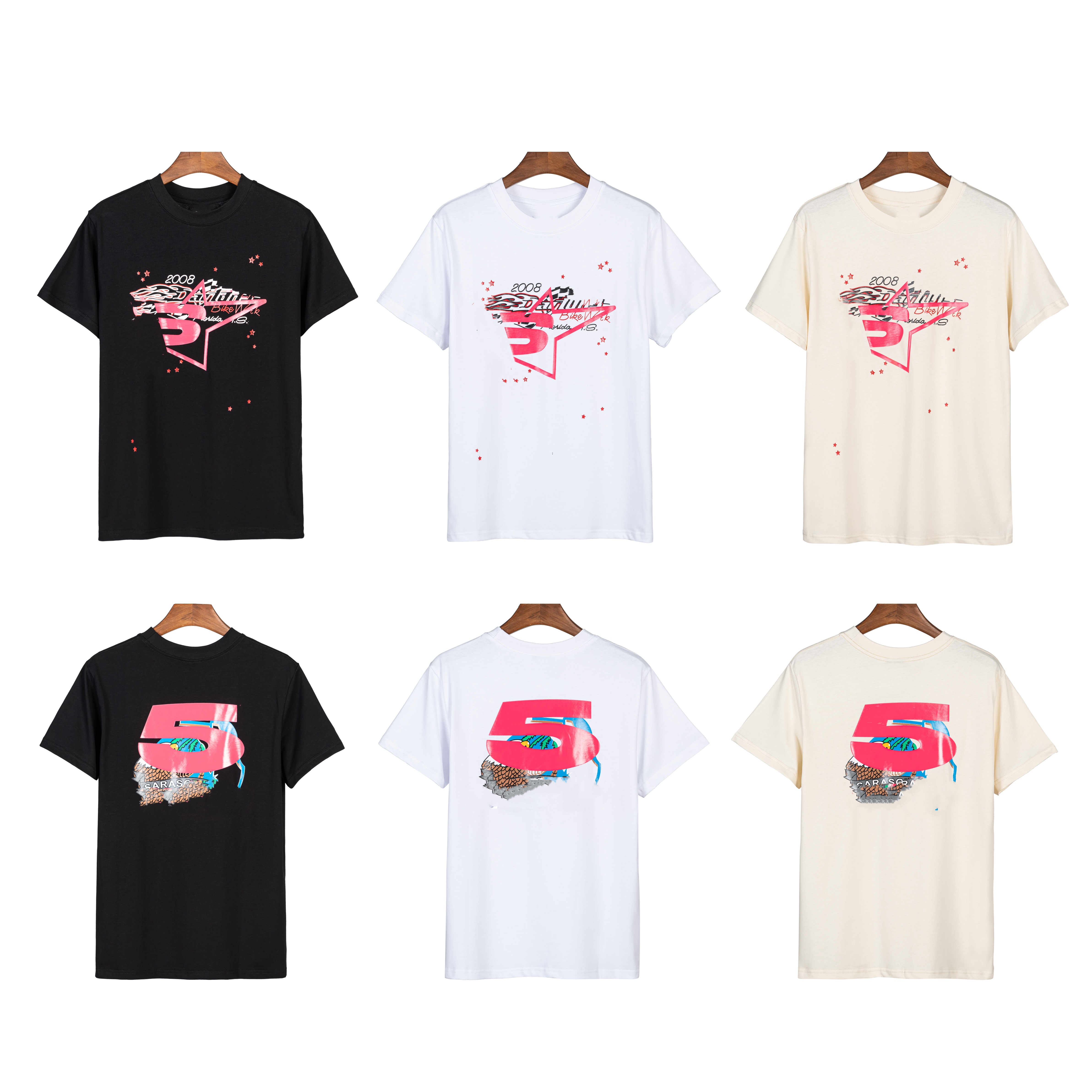 French high street men's and women's hip-hop high-quality loose casual T-shirt fashionable and versatile short sleeved trend