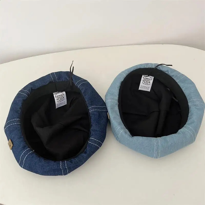 Korea Denim Baby Hat Fashion Girls Boys Baby Hat Spring Autumn Kids Beret Hats Soft Baby Caps Kids Accessories 250206