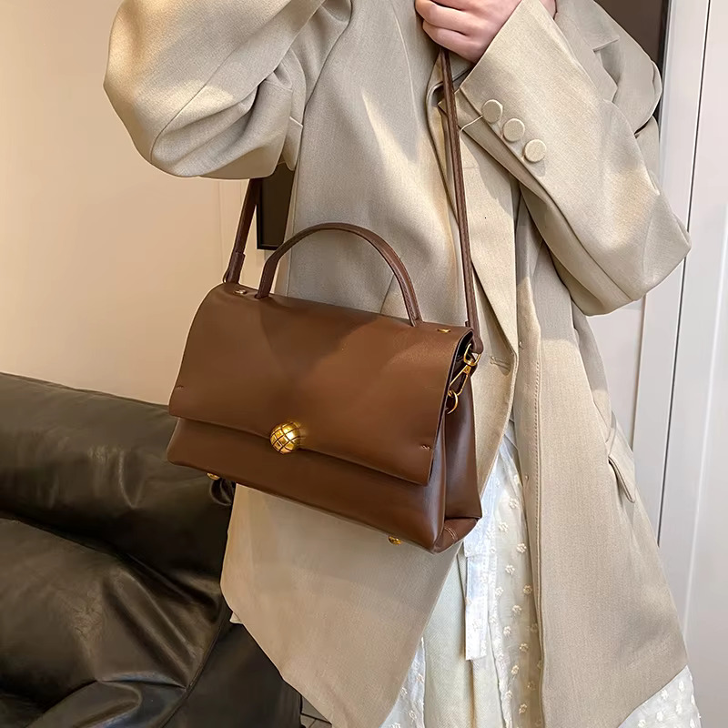 Simple Small Crossbody Bags With Short Handle For Women 2024 New Trend Fashion Leather Shoulder Bag Females Handbags PU Cartoon