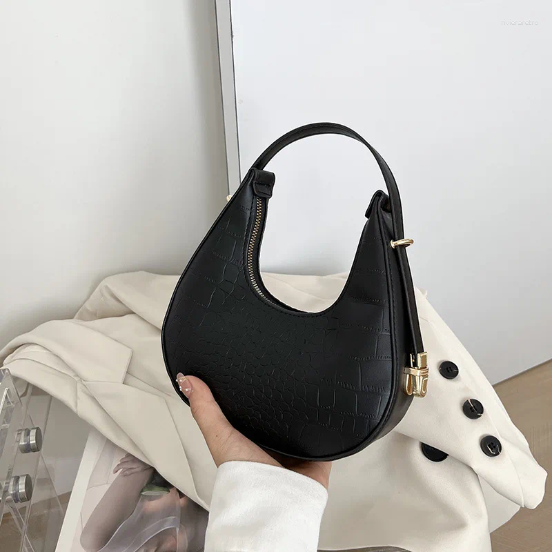 Totes Crescent-shaped Shoulder Bag For Women Fashion Underarm Designer Ladies Armpit Handbag Daily Use Phone Purse