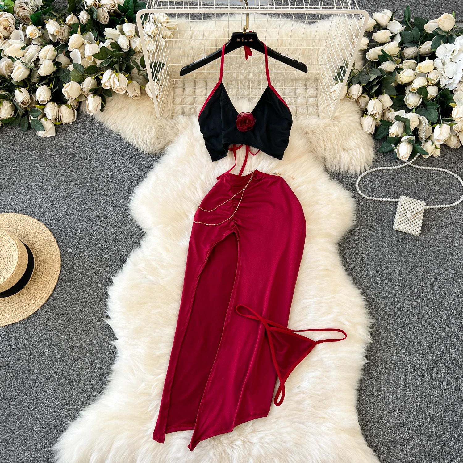 Winter Christmas Red Short Dress Sexy Sequin Bodycone Mini Slim Erotic sweert Club Party Night Bunny 250206