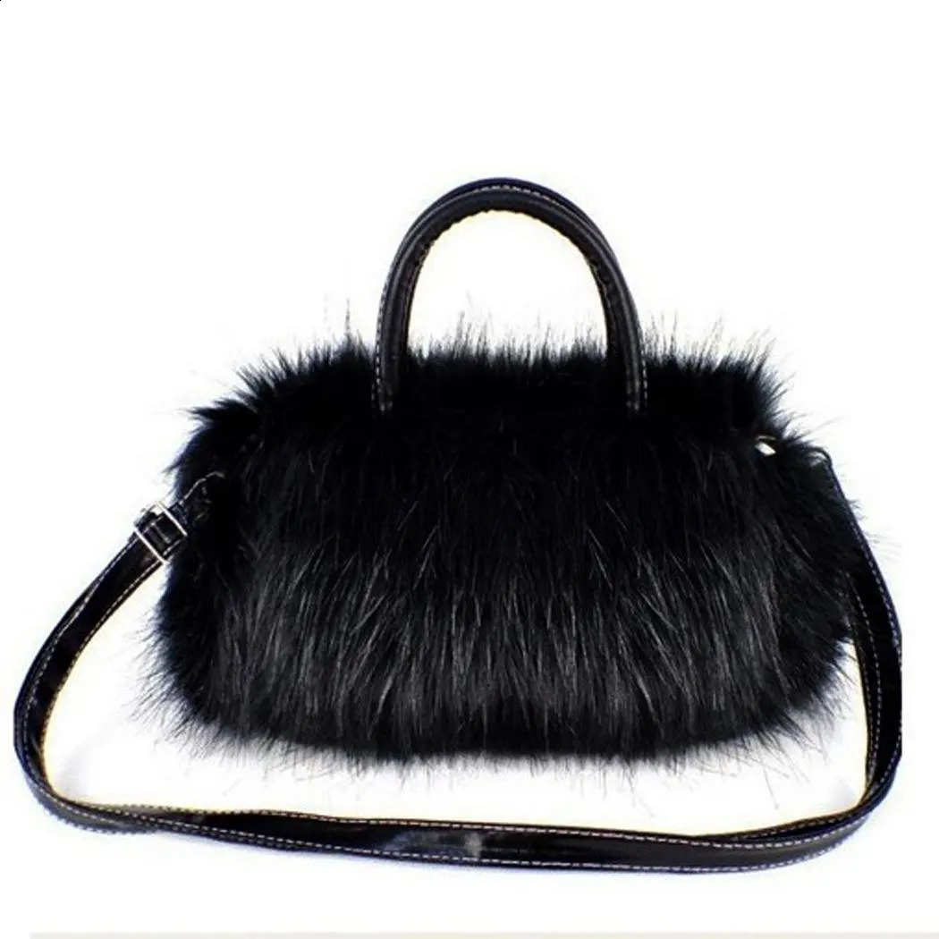 Fashion Warm Faux Rabbit Fur Women Handbag ner Shoulder Bags y Plush Female Crossbody Bag Lady Small Purse Winter 250206
