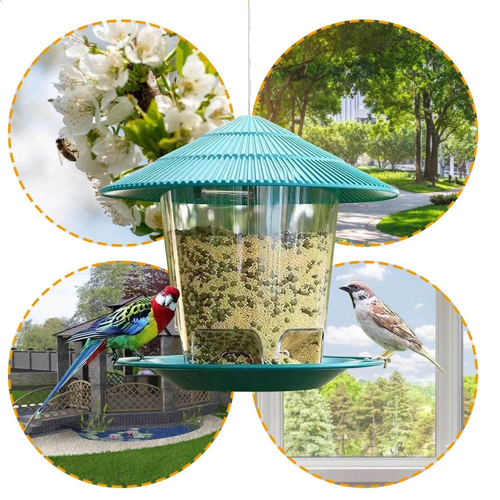 Bird Feeder Automatic Foot Feeding Tool Outdoor Bird Feeder Hanging Nut Feeding Multiple Hole Dispenser Holder Food Container 250214www