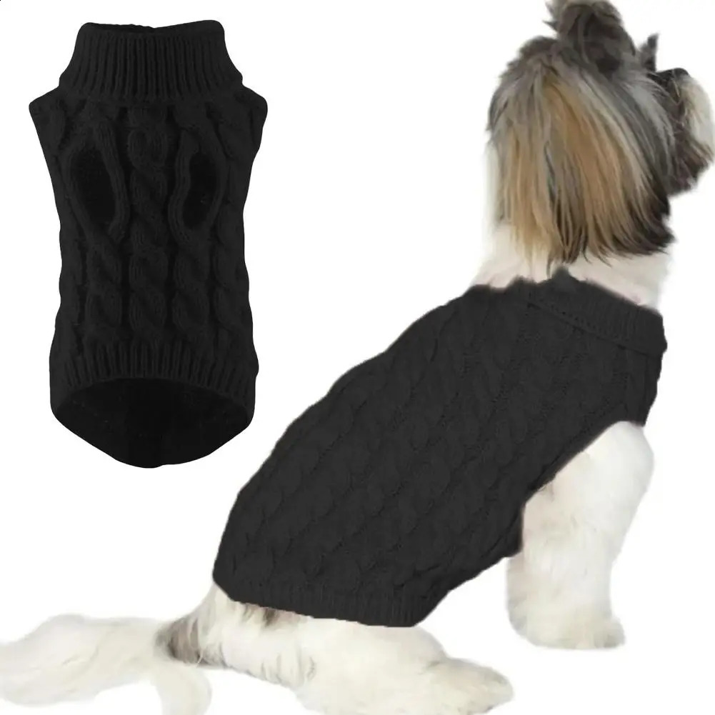 Pet Dog Knit Sweater For Small Dogs Cute Turtleneck Winter Sweater For Puppy Soft And Warm Coat Pet Dog Sweater 250206