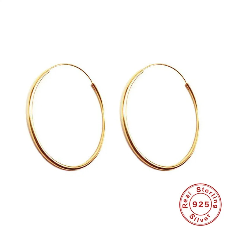 ROXI Minimalism Thin Round Hoop Earrings For Women 925 Sterling Silver Earrings Jewelry Big Hoop Pendientes Plata 925 Earring 250207