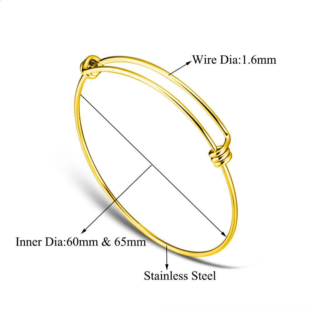 50pcs 50mm 55mm 60mm 65mm 1.6mm Thick Stainless Steel Bangle Bracelet Cuff Bracelet Expandable Wrist Bangle Wholesale 3 Colors 250207