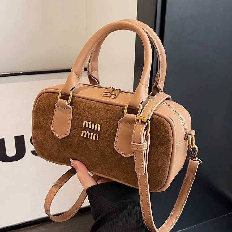 Fi Frosted Bowling Bag Wens Shoder Crossbody Bag New Vegan Veet Ladies Handbags and Purses Mini Square Box Handbags Z250206