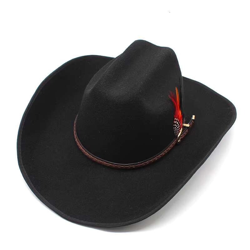 Tibetan style new western cowboy unisex jazz top hat, large eave sunshade and sun hat