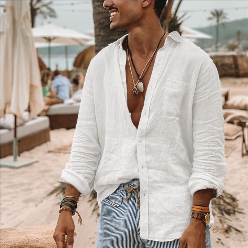 Mens Shirt Long Sleeve Regular Fit Men Casual Oversized Loose Single Breasted Shirt Leisure Spring Summer Male Blouse Shirt 250206