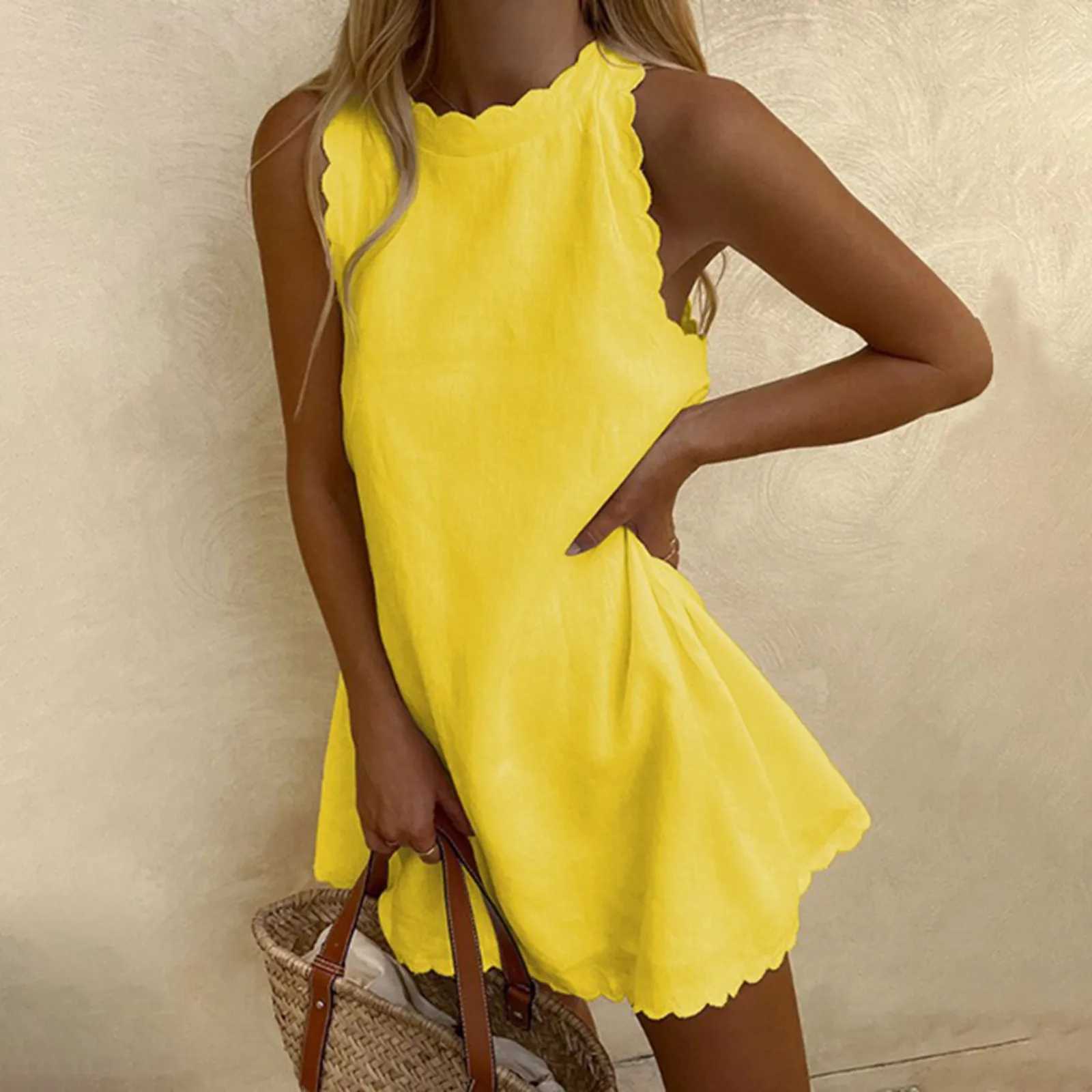 Dresses For Women 2024 Plus Size WomenS Summer New Sveless Casual Mini Dress Printed Loose Vestidos En Oferta LiquidaciNXJ2500207