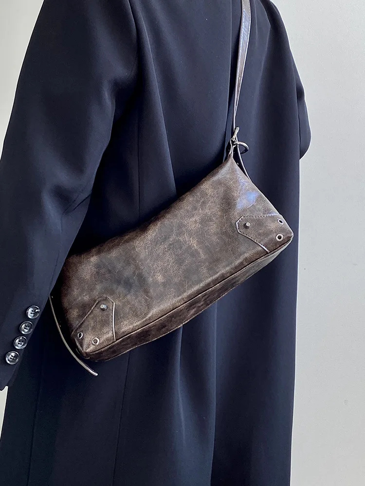 Pu Leather Retro Women's Underarm Cool Y2k Girls Vintage Small Shoulder Bags Simple Female Crossbody Bag Handbags Purse PU Cartoon