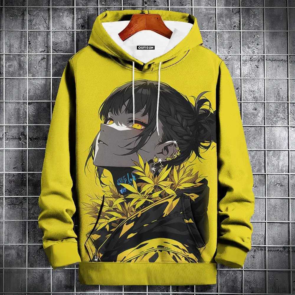 Fashion Mens Hoodie Anime 3d Print Long Sleeve Sweatshirts For Mens Autumn Hoodie Men Women Clothing Oversized Hoodies Pullover W250207