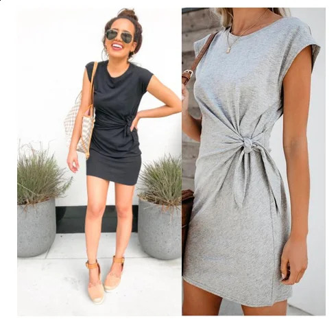 Pure Color Tiein Waist Pregnant Womens Dress Soft And Comfortable Cotton Spot Vestidos Gestante Pregnancy 250114