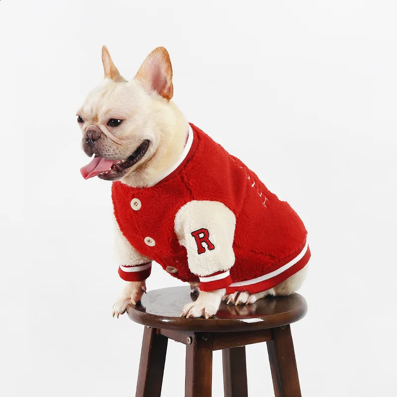 Thickened Warm Coat for Dogs and Cats Baseball Suit Pet Clothes Fall and Winter 250206