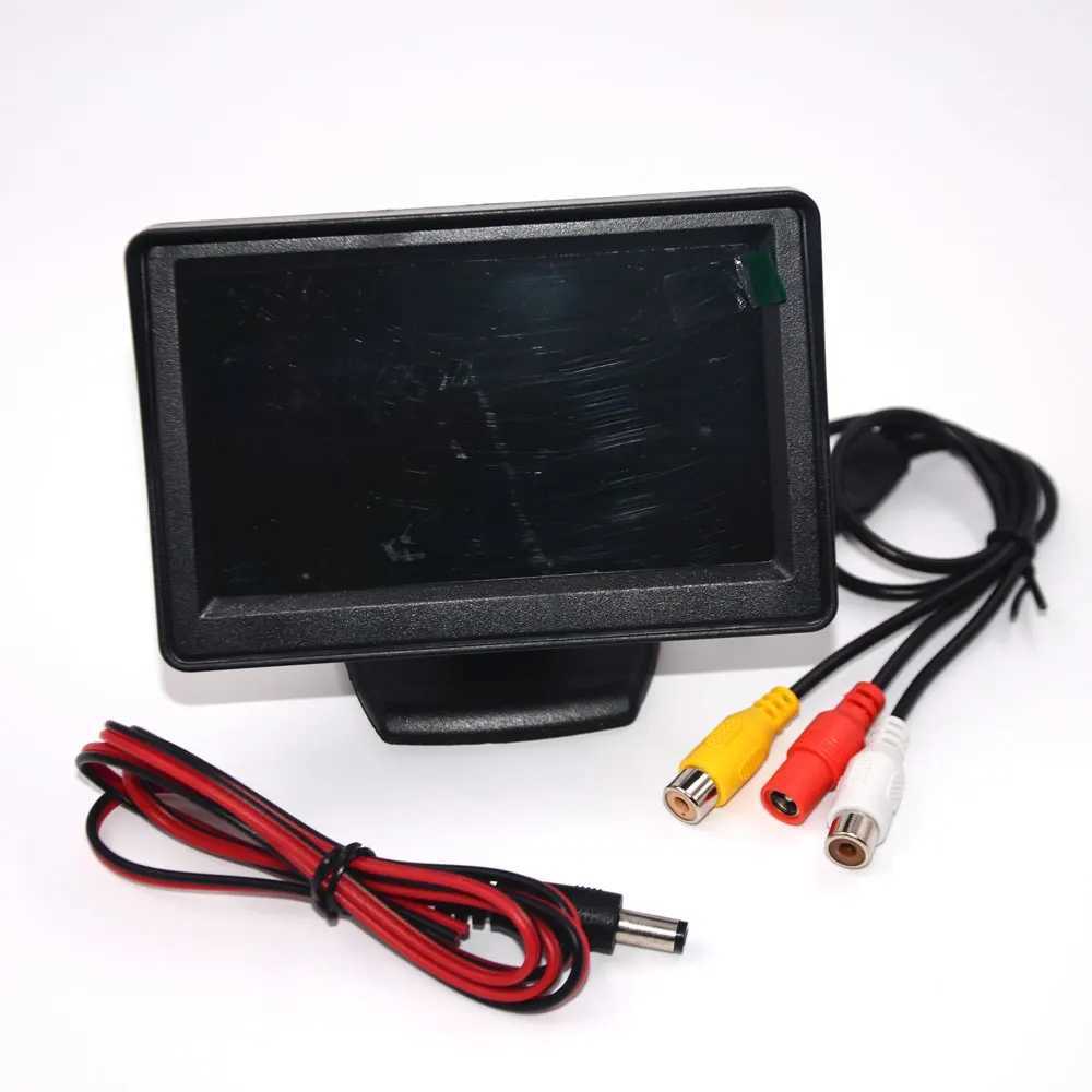 Car DVRs Car Rear View Camera Wide Degree 4.3 TFT LCD Display or Monitor Waterproof Night Vision Reversing Backup 2In1 Parking Revere car dvr H250206